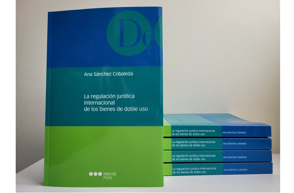 I'm #veryhappy to share that my book "La regulación jurídica internacional de los bienes de doble uso" is now available! 
The result of years of work around #dualuse items &amp; the intl legal regime that regulates them <a href="/marcialpons/">Marcial Pons Librero 📚</a> Find it here: lnkd.in/dTGn2h72 #nonprol #wmd