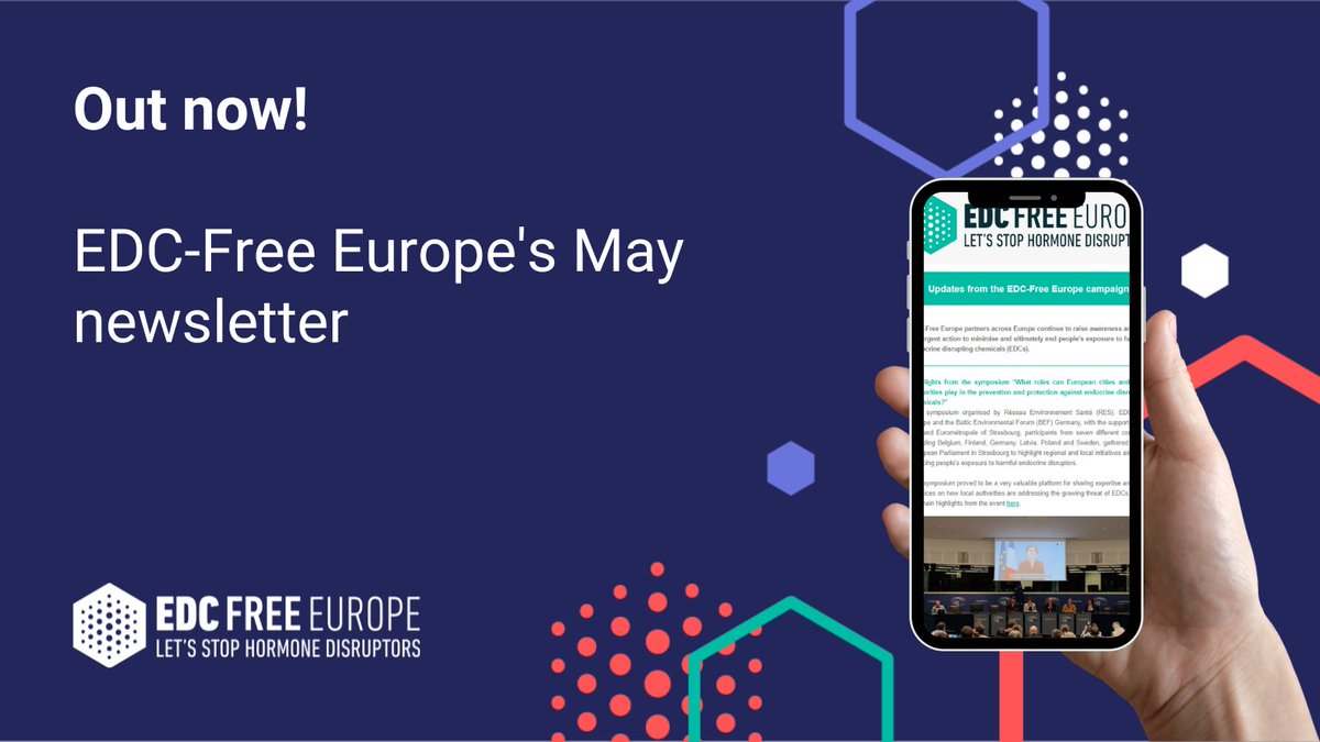 👋 The latest #EDCFree newsletter is here!    

Check out our #news and updates on what partners across Europe are doing to end people's exposure to harmful chemicals, including #EndocrineDisruptors.  

👉 bit.ly/3ouYR97 #ToxicFree