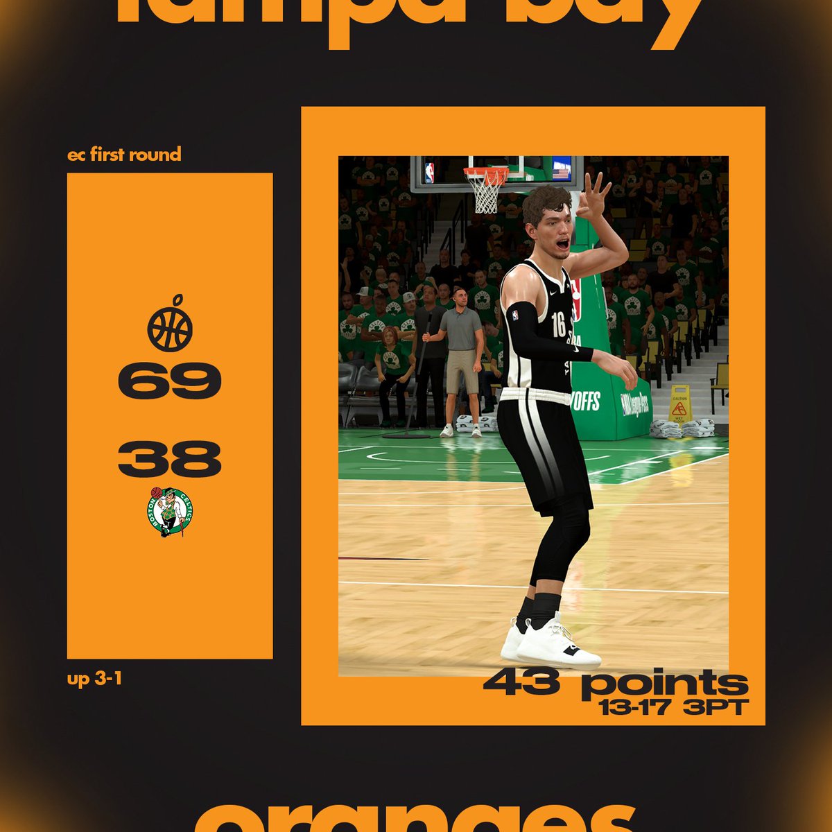 tb_Oranges's tweet photo. HIM!
Cedi Osman leads us to the Game 4 victory against the Boston Celtics! We go up 3-1!
#GoOranges🍊 https://t.co/55Rwm70qE0