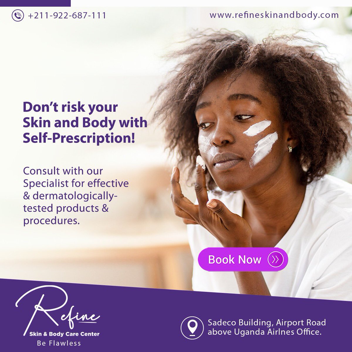 Your skin deserves a treat with effective & dermatologically tested skin care products & we are the plug in South Sudan.

Get in touch today for quality skin care products via +211 - 922 - 687 - 111.

#BeFlawless #skincareproducts #skincare #qualityproducts #skinlightening