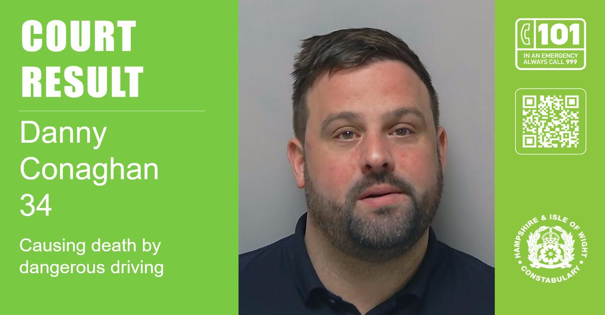 A drink and drug driver has been jailed for killing a pedestrian in a fatal collision in Portsmouth.

READ MORE: orlo.uk/JNmGb