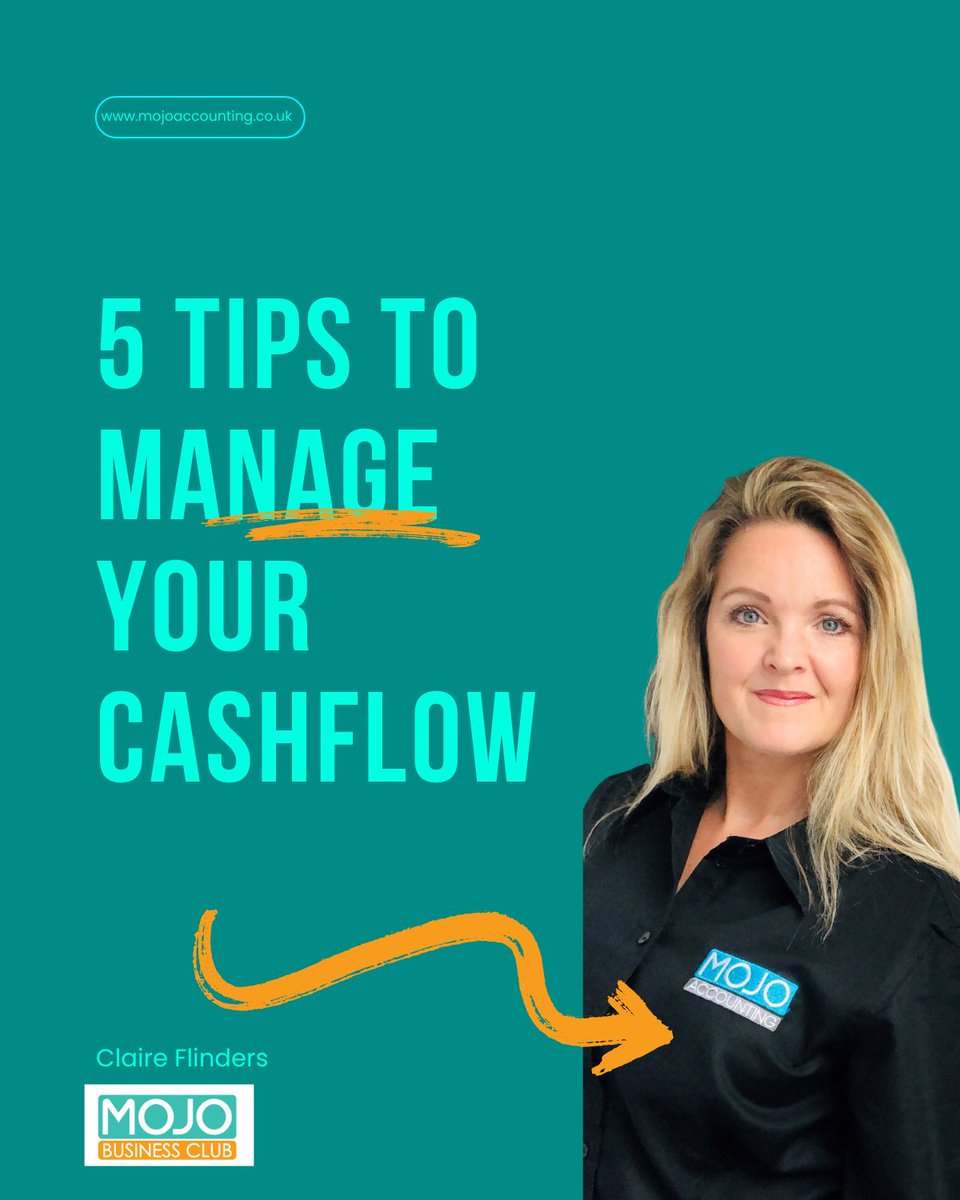 mojoaccounting's tweet photo. As a business owner it is crucial that you manage your cashflow.
Here are 5 tips of things you can do right now in your business to help 

#cashflow #newbusiness #businessowner https://t.co/WNfpWTtTvk