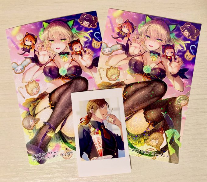 ここ最近のキャンペーンで印刷して頂いたものたち  印刷きれいだ〜!😍
ジェイドのチェキ謎の背徳感(?)あるな…

#おたクラブでつくったよ 