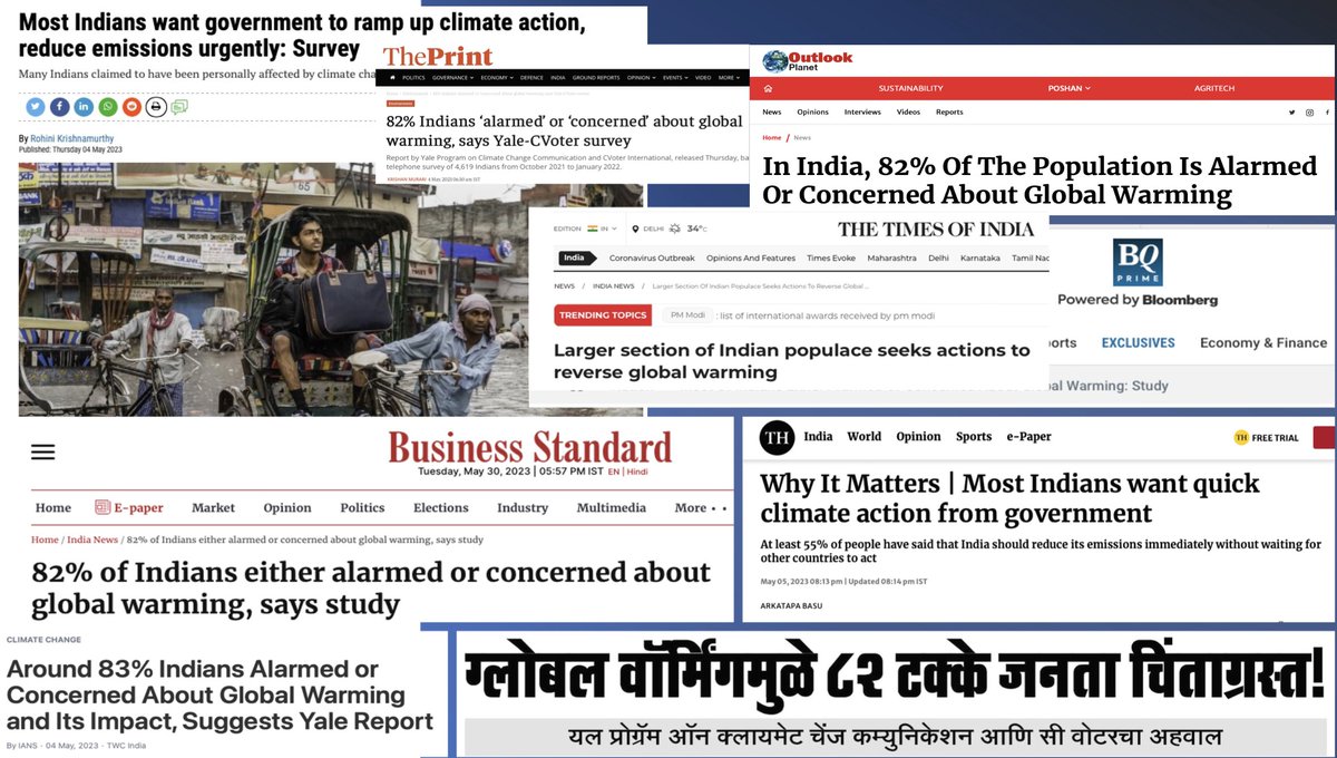 Global Warming's Four Indias, our new audience segmentation report, received wide media coverage. 

You can read the full report here: climatecommunication.yale.edu/publications/g…

#climatechange #India #audience #scicomm
