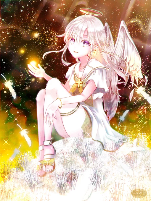 White heaven•*¨*•.¸¸☆*・゜  Gallery  #ibispaint #illustration #Angel