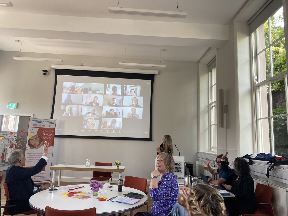attunedinprac's tweet image. “ Our hope is to create a deeply meaningful, safe &amp;amp; engaging experience today.”Dr @OSullivanNicola  @relinpractice @SHEP_Ireland #HeartofPractice #ReflectivePractice #Frontlineworkers #Practitionerwellbeing #Compassion