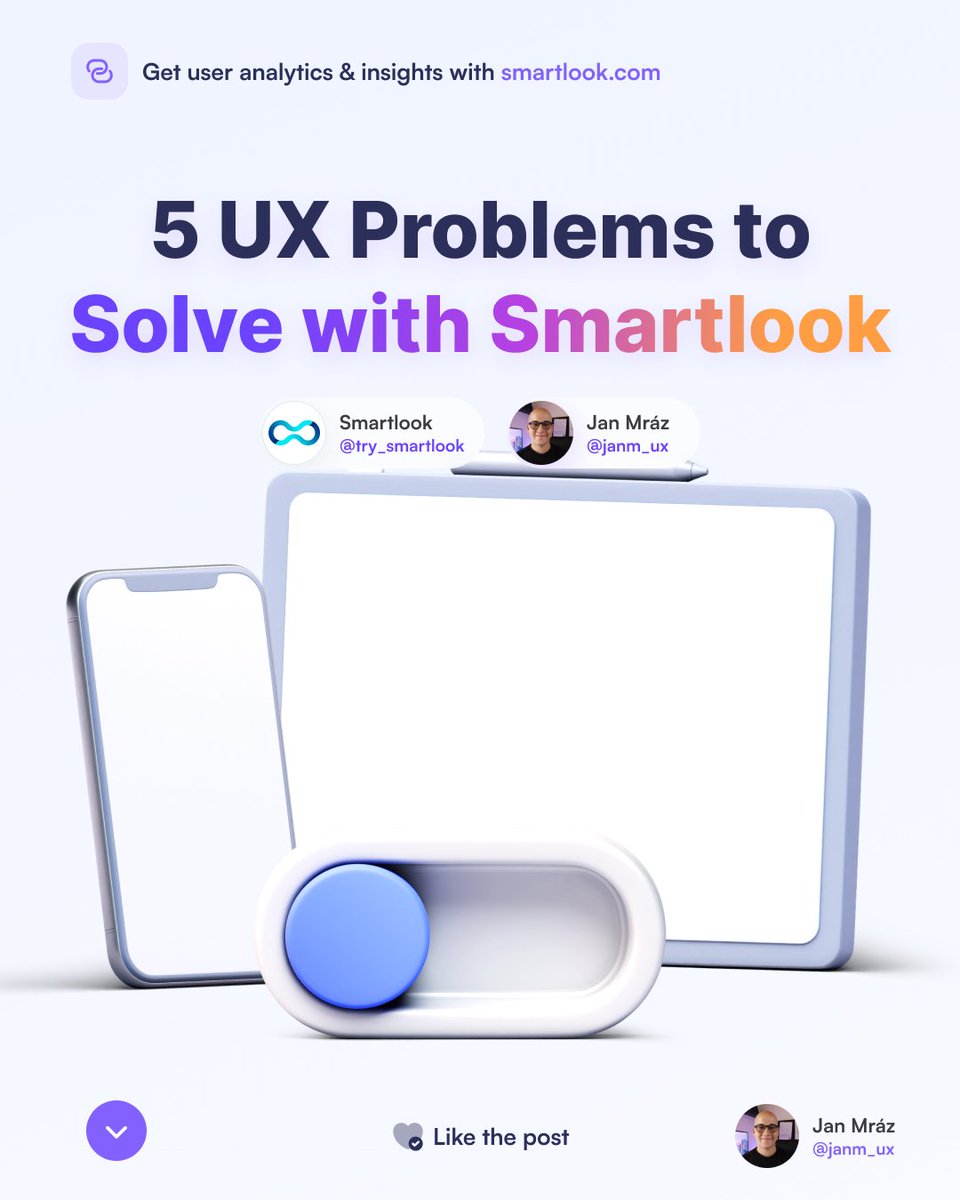 The most effective way to solve UX problems is to get data directly from users. Let’s discover some general issues that you can solve with Smartlook! 🔥