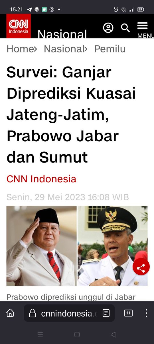 Dari 5 provinsi lumbung suara, menurut LSI Deny JA #Prabowo menang di Jabar, Banten & Sumut. GP menang di Jatim & Jateng.

Kalau di crosstab dg data ARCI #Prabowo menang di Jatim.

Bisa diprediksi #Prabowo menang telak di pilpres 2024.

Sebagian besar provinsi Prabowo sdh menang.