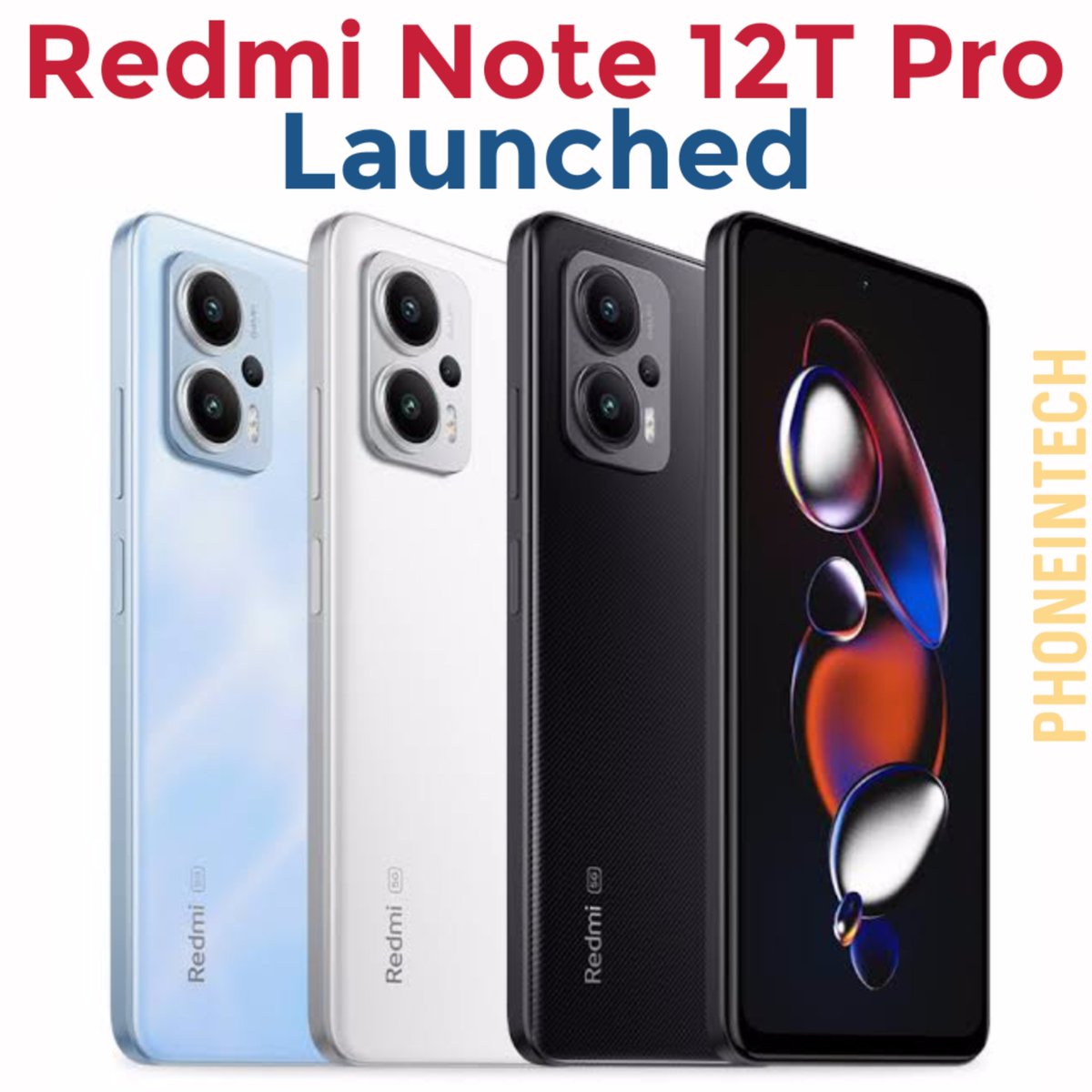 Redmi Note 12T Pro officially launched. It features 64 mp camera and runs on MediaTek Dimensity 8200 SoC. It has a 6.6 inch 144hz full HD+ LCD screen. Pricing starts at CNY 1,599.

#redminote #redminote12tpro #redmi