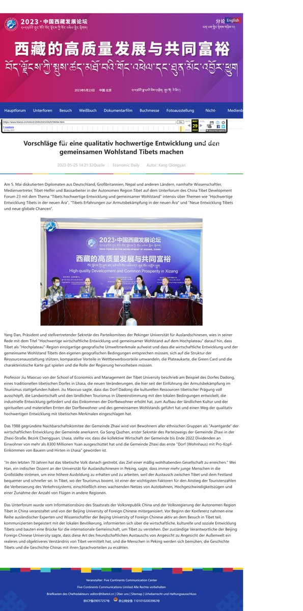 sascha_kb's tweet photo. @FabiKretschmer @HSSde @China_Table Birle #HSS, #Sieren+Redl werden in die Lage versetzt, die Geschichte Tibets und Chinas nun in ihren Sprachen "richtig" zu erzählen (Xispeak 讲好中国故事). Auf chin. Webseite wurde "Sieren: Tibet ist ein Modell für eine multipolare Weltordnung" gepostet.
https://t.co/dcwB1HEoWa https://t.co/1H4JL3goRK