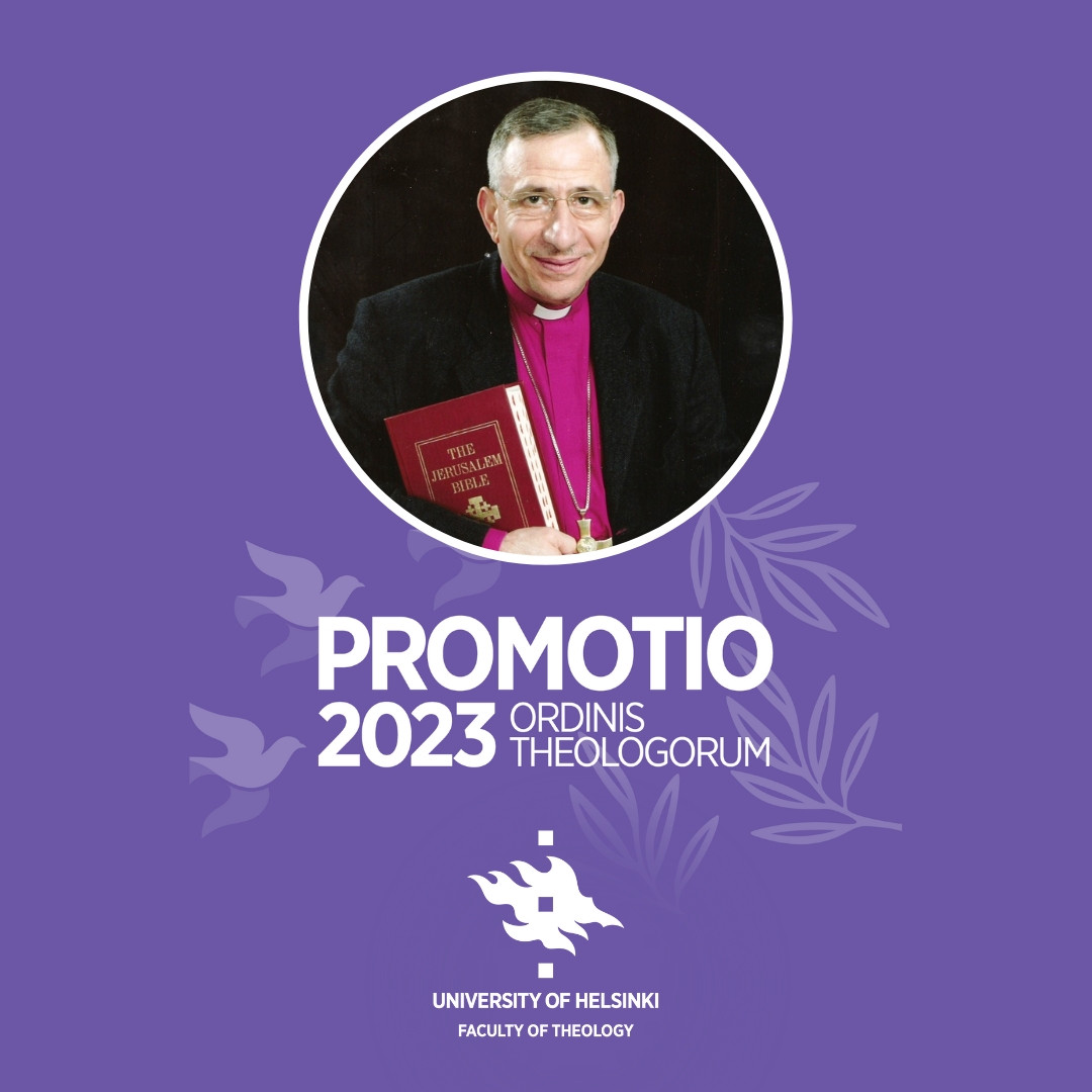 HelsinkiTheol's tweet photo. With this presentation, we conclude the series of posts on the #HonoraryDoctorates who will be inaugurated at the #Conferment ceremony in June.

Munib Younan (@MunibYounan) has for decades been the public voice of Middle Eastern and especially Palestinian Christians.

🧵1/4 https://t.co/8IUL2oDJcl