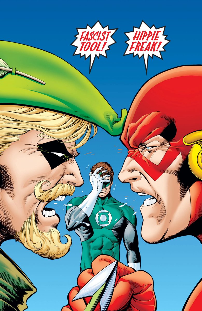 Flash being with Green Lantern and Green Arrow > him replacing Wonder Woman in trinity