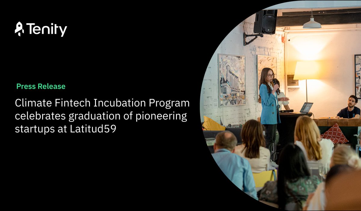 tenity_global's tweet image. We are proud to announce the graduation of the first cohort of our #ClimateFintech Incubation Program in the Nordics and Baltics 🚀 

→ The graduation took place during @Latitude59 , Estonia&apos;s leading #startup conference.

→ Read the press release here: bit.ly/3qfMC0v