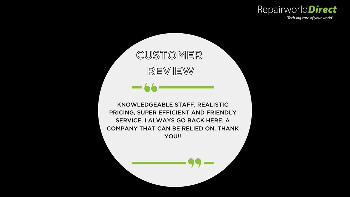 Here's what our customers have to say about us! 🔥👇

Check out all our reviews: bit.ly/3MpbvxC  

#Reviews #Crewe #Repairworlddirect #Tech #Phonerepairs