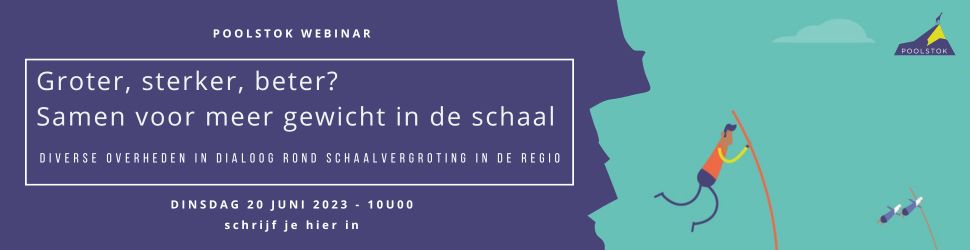 📣Schrijf je in voor onze digitale #Poolstok community: 'Groter, sterker, beter? Samen voor meer gewicht in de schaal'. Een webinar over #samenwerking, #schaalvergroting en #regiovorming.
📅 20 juni 2023 van 10 tot 12 uur
➡️ Meer info &amp; inschrijven via: poolstok.be/nieuws/schrijf…