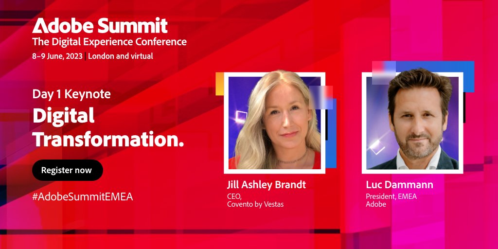 Learn how to deliver profitable, experience led growth with Adobe’s latest innovations and gain insights on digital transformation from #AdobeSummitEMEA speakers in our opening keynote at 10am BST, Thursday 8th June. Register now: adobe.ly/3l1SPdH