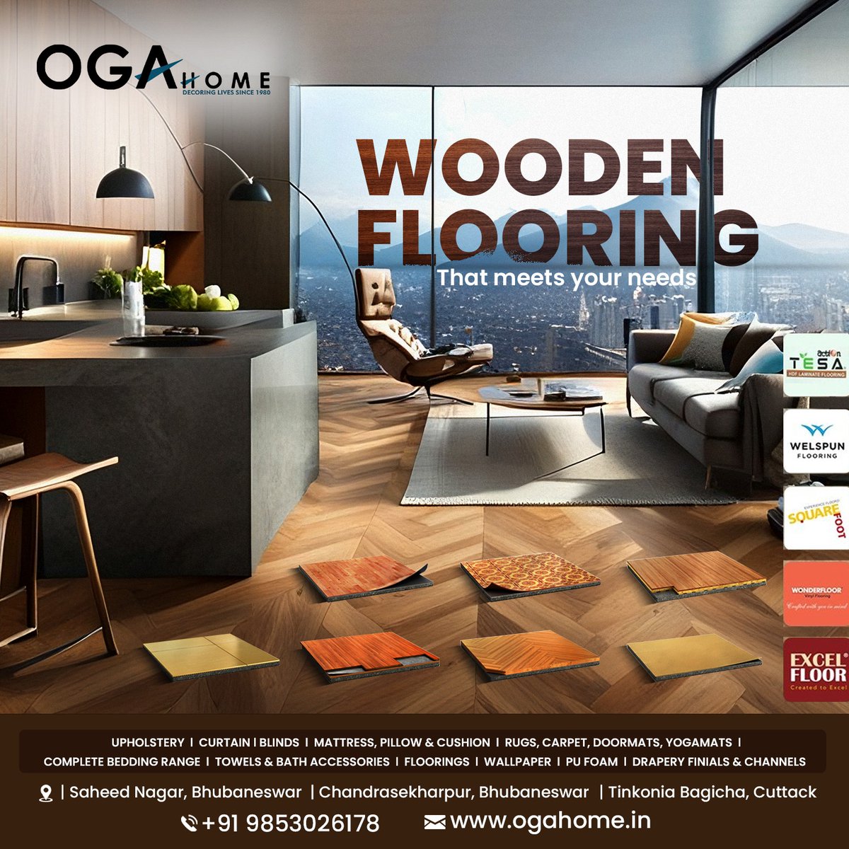 Discover your perfect flooring match at OGA Home! Our budget-friendly options cater to your unique home and lifestyle needs. DM us for more details or give us a call at 098530 26178.
.
#homedecor #kidroomdecor #wallpapers #modernfurniture #livingroom #furniturecollection