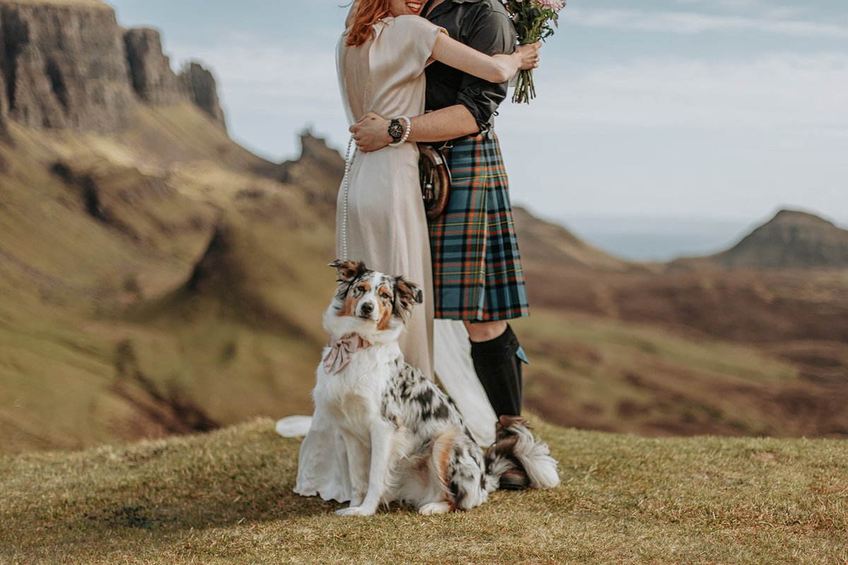 Days after we got engaged, Leonie & I sneaked off to Portree and tied the knot. No wedding stress or finding a venue. Just us, Daisy and money spare to fly off for a big honeymoon.

After getting home we climbed the Quiraing, back where we had our first date to complete the story