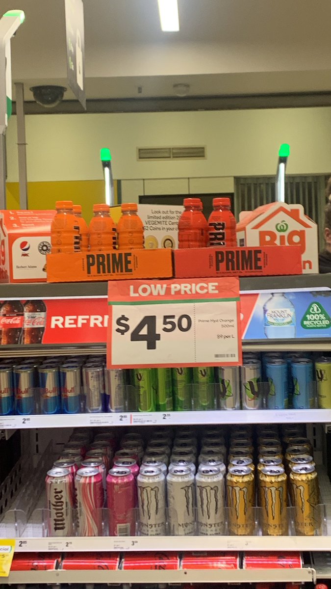@Drink_PrimeAu Found prime at Woolworths Thompson Parkway Shopping Centre, Melbourne, Cranbourne. Only Tropical and Orange at the front of the store.