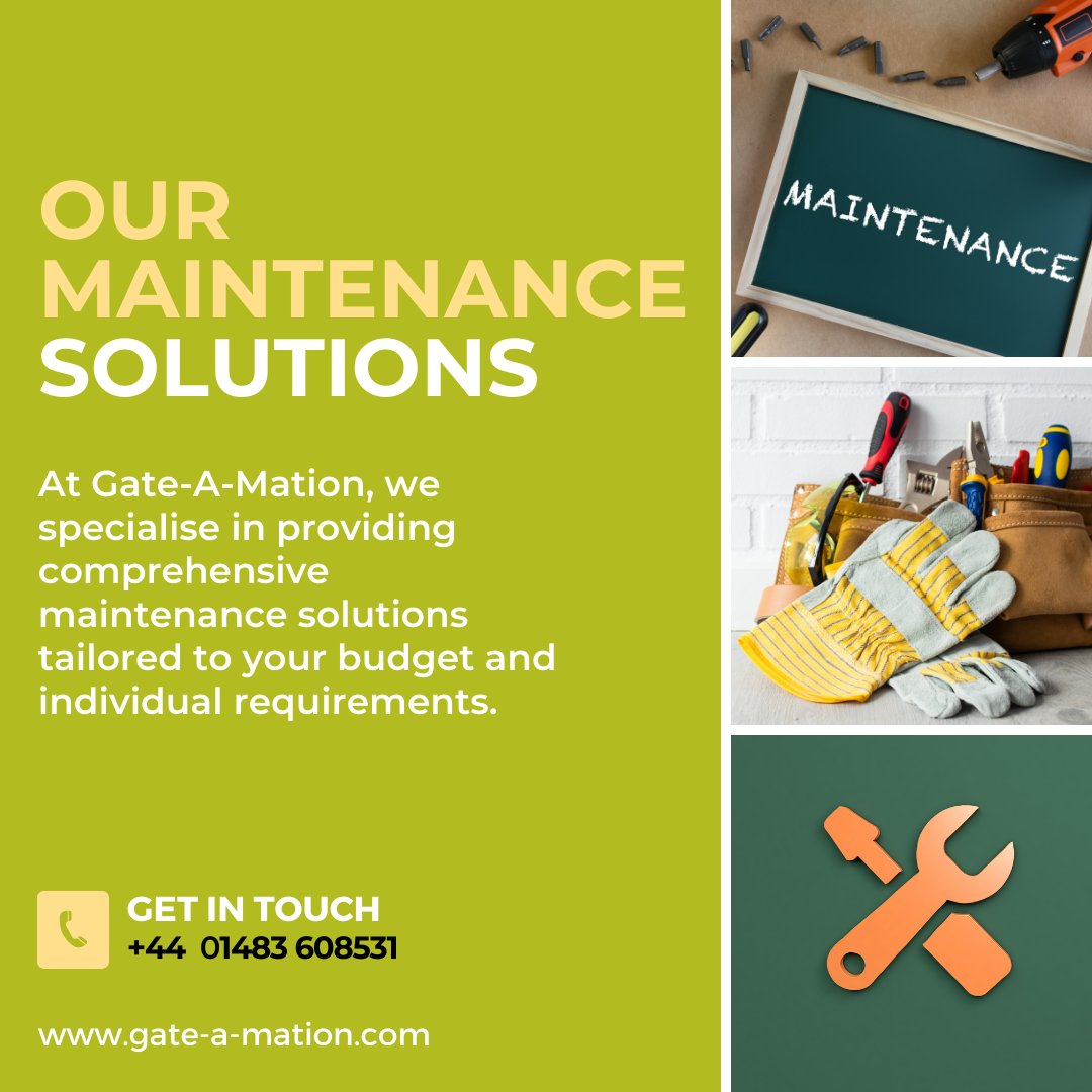 gateamation's tweet image. Keep your automated systems running smoothly with our tailored maintenance agreements! Our expert team provides annual maintenance, safety reviews, and priority response times - all customised to fit your budget and needs. 📞 +44 1483 608531

#GateMaintenance #AutomatedSystems