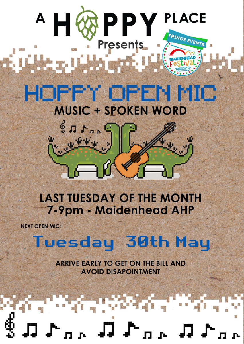 Get ready for a night of music & poetry at A Hoppy Place! One of our Festival Fringe Events, the Hoppy Place Open Mic Night kicks off at 7pm tonight. mheadfestival.weebly.com/fringeevents