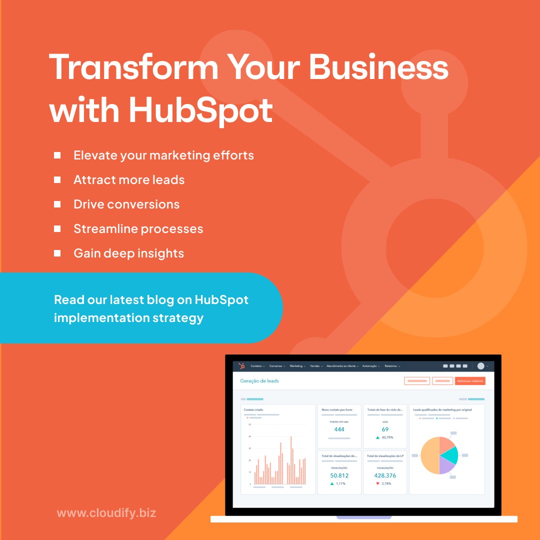 Boost your marketing game with a seamless #Hubspot implementation. Start your digital transformation with this read through: hubs.li/Q01Rr_JX0  

#CloudifyApS #MarketingAutomation #CRM #DigitalTransformation #MarketingStrategy