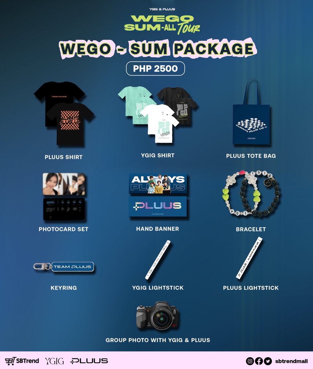 sbtrendmall's tweet photo. +IME to come 4 YOU Cagayan de Oro! 

Get a chance to have an exclusive hi-touch or photo opportunity with #YGIG &amp; #PLUUS! Secure these merch bundles now and claim them at Ayala Centrio Mall! 🤗

#SBTrendMall #TimeToClick https://t.co/S82F9lf3kS