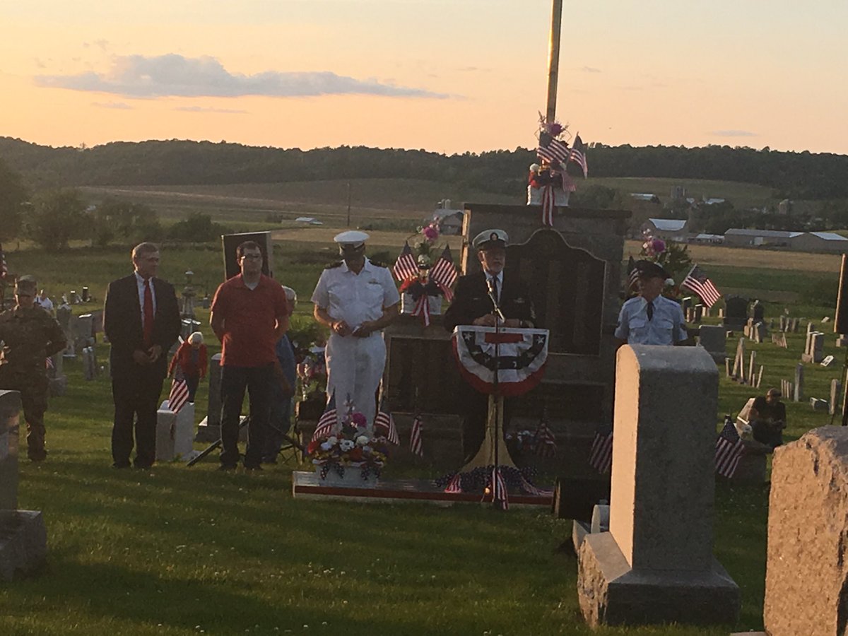 RepGordon's tweet image. I was honored to serve as Master of Ceremonies at last evenings 157th Memorial Day Service in my home village of Churchtown. Our annual event is believed to be the longest continual observance in the nation!