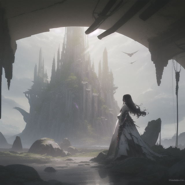 threetreeskyoto's tweet image. 本日の #DiffusionBee
少しずつ人工物と人の描写を混ぜてゆく・・・う〜ん、ファンタジーやな〜