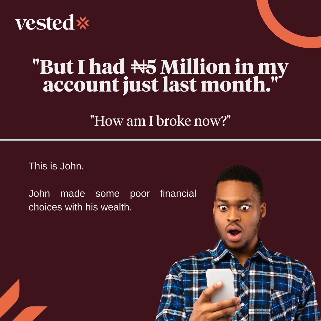 Here are some mistakes John made that you can avoid with your finances:

#Vestedng #Succession #financialtips