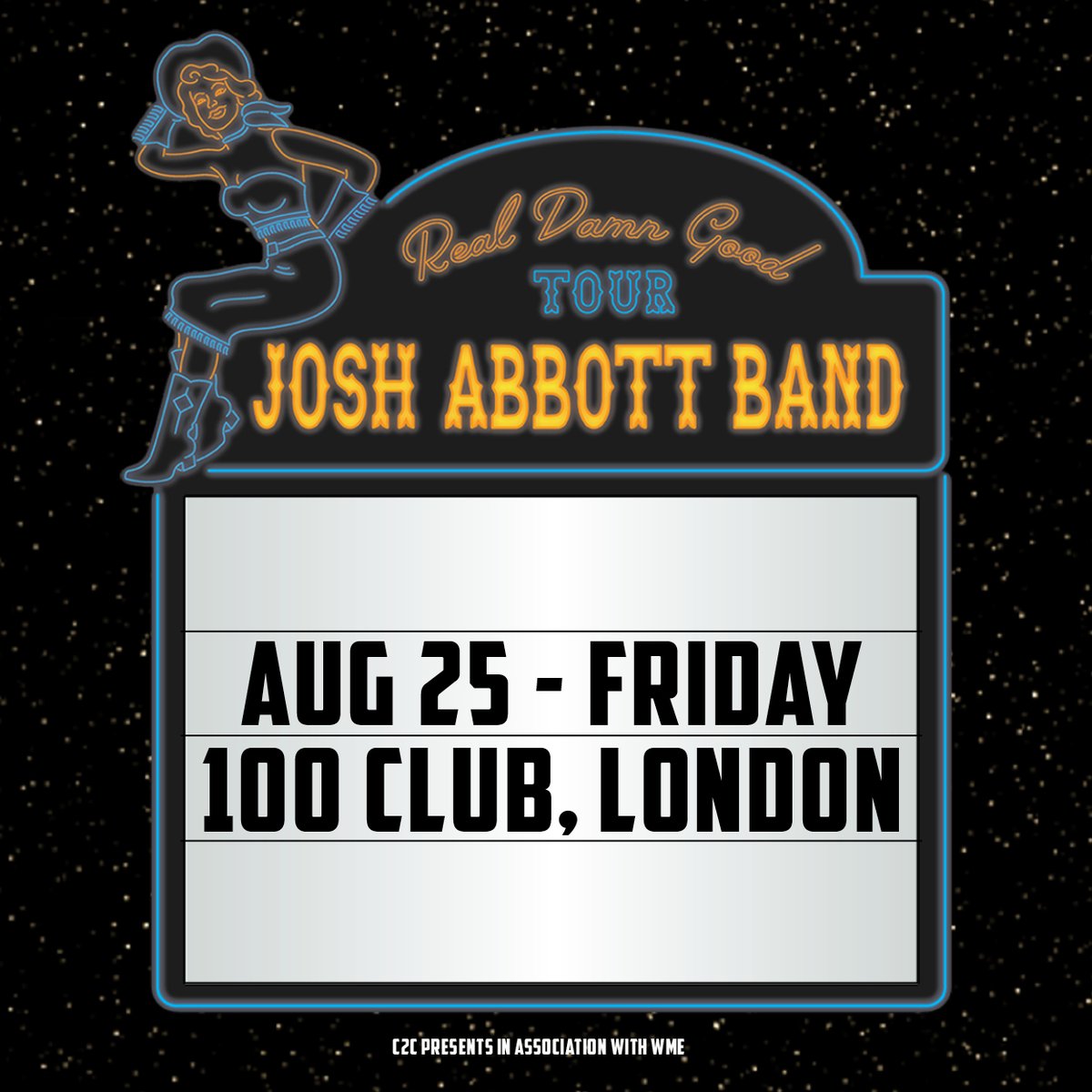 #AXSNEW The @joshabbottband are bringing a special headline show to @100clubLondon on Friday 25th August 2023.

⏰ Tickets are on sale Friday, 10am
🎫 w.axs.com/9sGx50Oy3fV