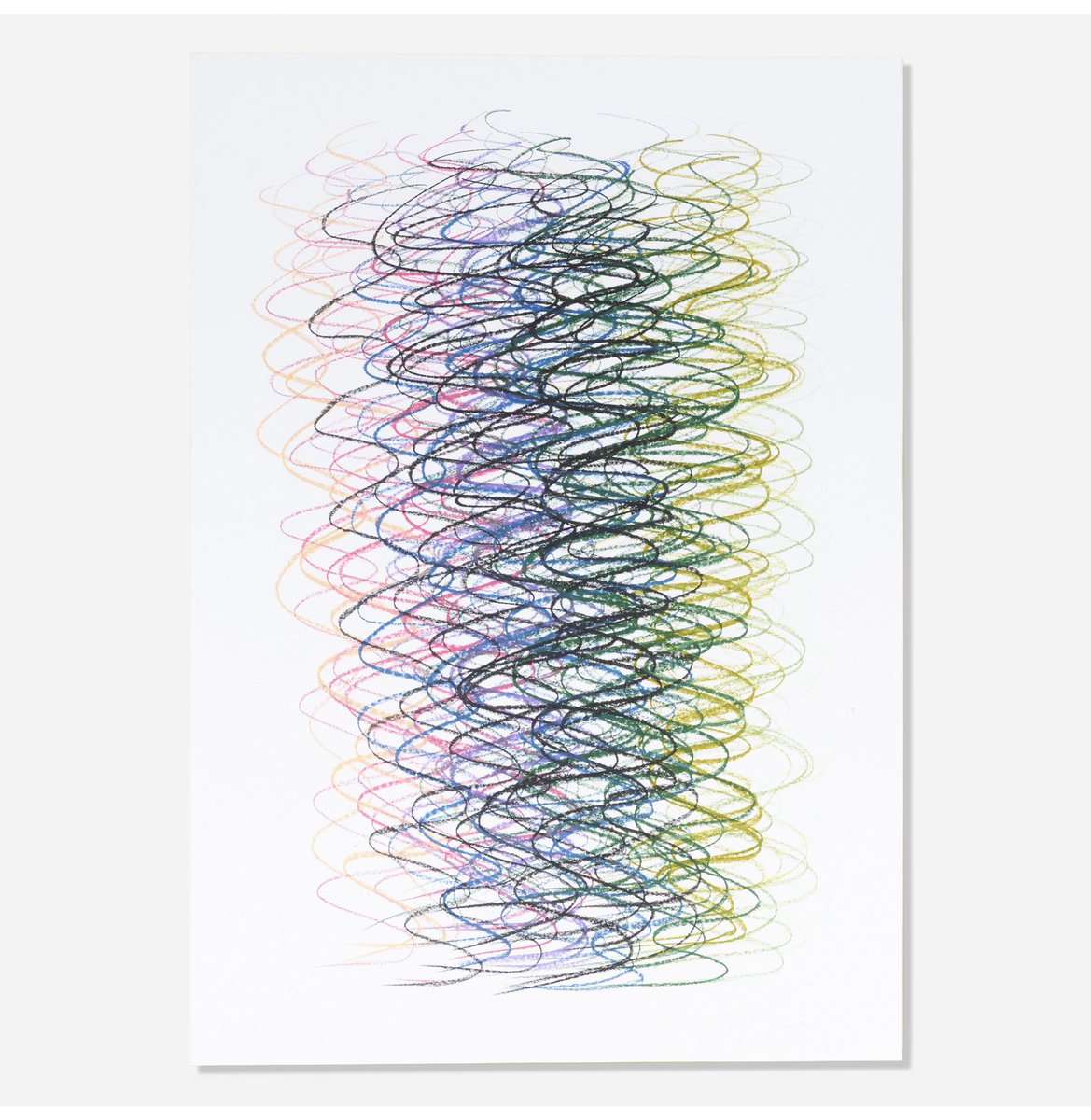 gm,

Today I'll try to re-create this piece by Wojciech Fangor  with code.

I have no clue how to do that pencil effect,
Wish me luck!