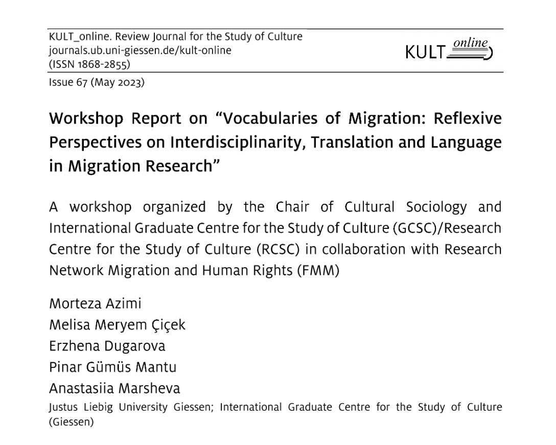 #phdprogress In other news: Meine ersten zwei Publikationen wurden letzte Woche veröffentlicht! Eine Buchrezension und ein Bericht über einen Workshop, den ich mitorganisiert habe. Gemeinsam mit meinen Kolleg:innen aus der Organisation habe ich diesen Report geschrieben.
