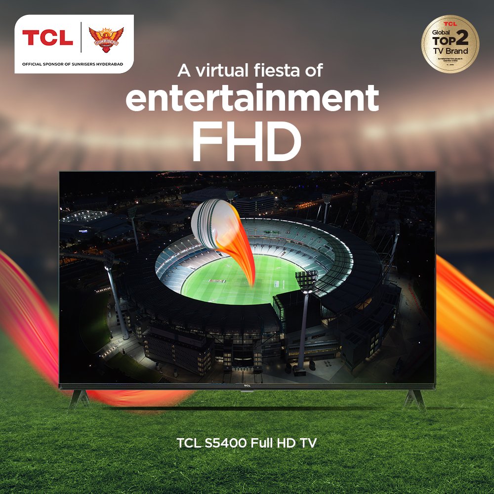 Find every entertainment solution for your every mood with TCL's one-stop solution --  S5400 Full HD TV.

Learn More: bit.ly/43kWHru

#TCL #InspireGreatness #sunrisershyderabad #srh #OrangeArmy