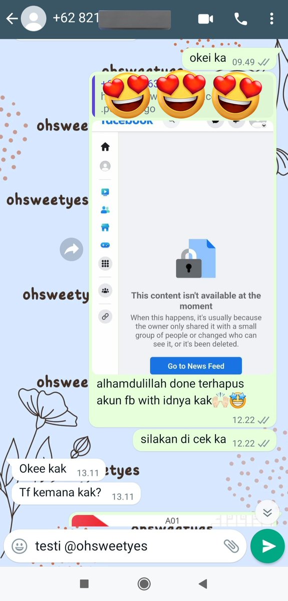 alhamdulillah proses hapus akunnya cepet, langsung terhapus akun facebook/fb lama with id card😍 #zonauang #zonajajan