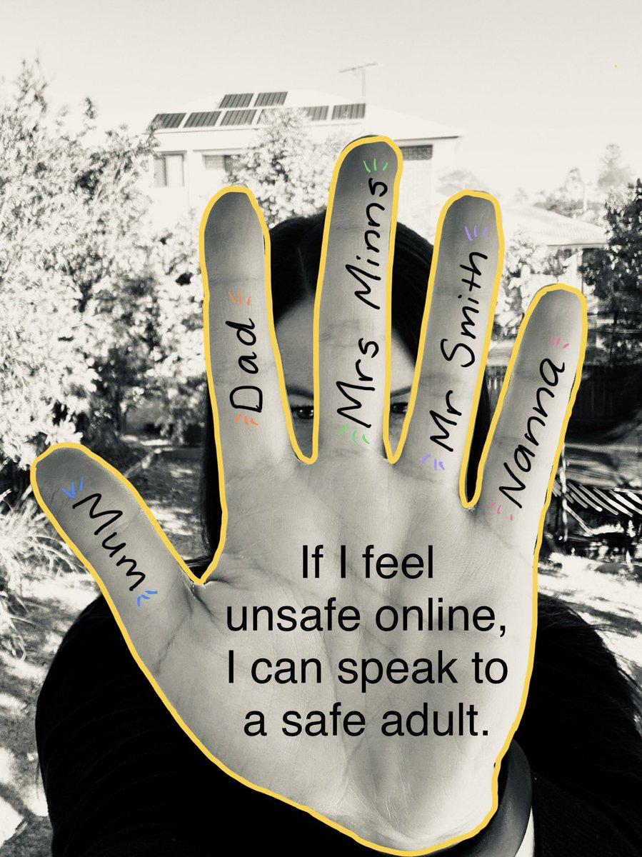 A simple but important CYBER SAFETY project for our young learners, identifying who our safe adults are that can support us if things get tough online.

Process?
Take photo as shown. Tap edit and change filter to B&amp;W. Tap Markup to add details 🙌

<a href="/AppleEDU/">Apple Education</a> #everyonecancreate