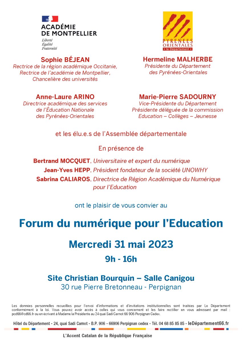 Bertrand Mocquet Ph.D. (@bertrandmocquet) on Twitter photo Très heureux et honoré de co-participer au Forum du numérique pour l'éducation <a href="/leDepartement66/">Département des Pyrénées-Orientales</a> <a href="/acmontpellier/">Académie Montpellier</a> @DANEMontpellier 🙏"Un ordinateur pour chaque collégien, une éducation numérique", Mercredi 31 Mai à #Perpignan⤵️ Très heureux et honoré de co-participer au Forum du numérique pour l'éducation <a href="/leDepartement66/">Département des Pyrénées-Orientales</a> <a href="/acmontpellier/">Académie Montpellier</a> @DANEMontpellier 🙏"Un ordinateur pour chaque collégien, une éducation numérique", Mercredi 31 Mai à #Perpignan⤵️