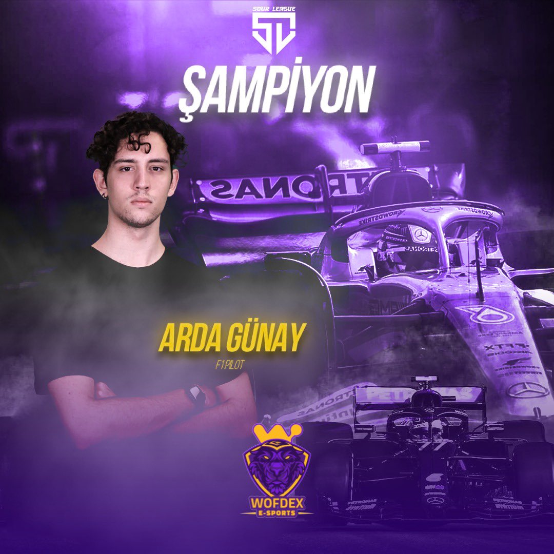 ŞAMPİYON ARDA GÜNAY! 🏆

Wofdex Esports Pilotu Arda Günay Ortombo @sourleague'de bitime üç yarış kala en yakın rakibiyle arasındaki farkı açarak üst üste 3. kez şampiyonluğunu ilan etti. 🏁🔥

Tebrikler @gunayarda039 👏🏼

#WFDWIN #Gelecekşimdi #Wofdex #SimRacingLeague #F1