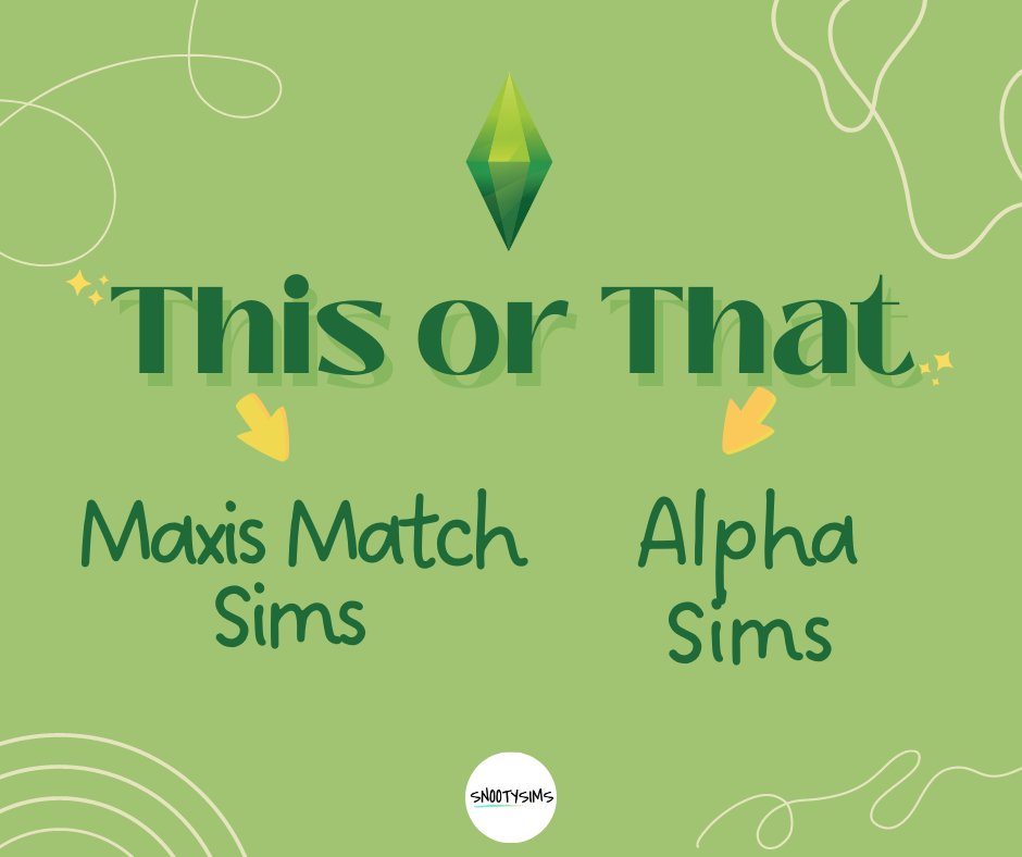 〰️ THIS or THAT Wednesday! 😉
Tell us if you're a Maxis Match baby or an Alpha baby! 💗
.
#TheSims #thesims4 #simscommunity #simstagram #sims4cas #sims4builds #sims4house #simstagrammer #simsta #sims4game #simslife #simmer  #simmers #sims4life #snootysims