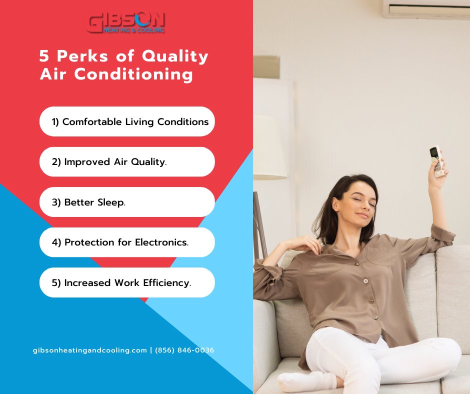 💨 Five Fantastic Benefits of a Well-Maintained Air Conditioner 🌡️
Stay cool and reap the benefits of a well-maintained AC unit! Here's why a working air conditioner is a must:
gibsonheatingandcooling.com/schedule-servi…
#ACBenefits #GibsonHeatingCooling #HVACExperts