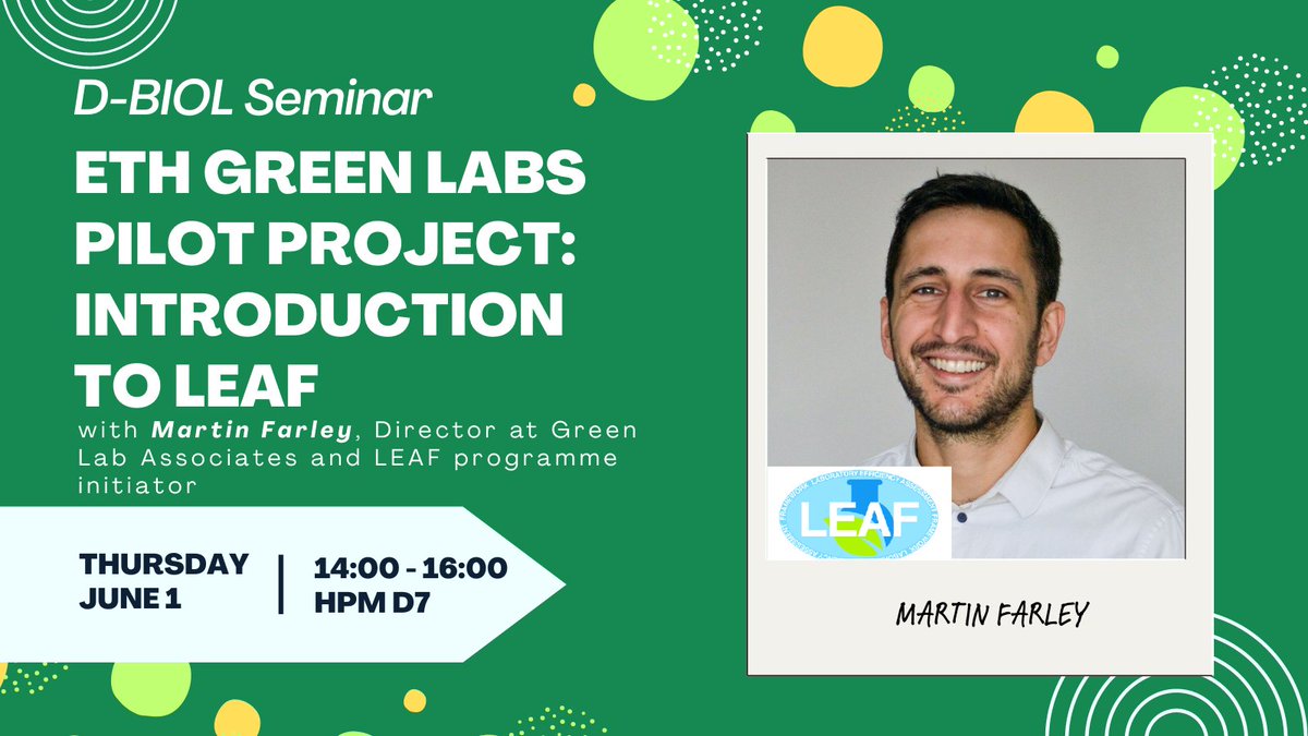Greenlab Zurich (@greenlab_zh) on Twitter photo Scientists at <a href="/ETH_en/">ETH Zurich</a>, join us for a seminar with <a href="/GreenLabGuy/">Martin Farley</a> Martin Farley this Thursday 1st June to learn about implementing the LEAF programme in your lab! Time for discussion and a light apéro included! Sign up for the apero by email to greenlabs@ethz.ch 🌱🙏#sustainablelabs Scientists at <a href="/ETH_en/">ETH Zurich</a>, join us for a seminar with <a href="/GreenLabGuy/">Martin Farley</a> Martin Farley this Thursday 1st June to learn about implementing the LEAF programme in your lab! Time for discussion and a light apéro included! Sign up for the apero by email to greenlabs@ethz.ch 🌱🙏#sustainablelabs