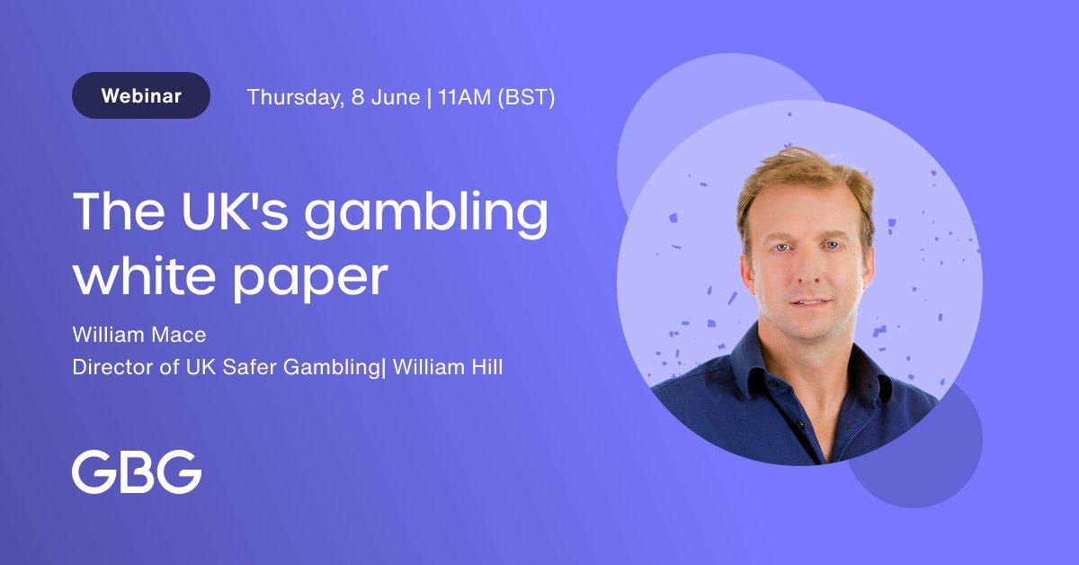 We are speaking to William Mace from @WilliamHill next week for his thoughts on the latest UK Gambling White Paper.
Join us and guests from the @GamRegGB, @WigginLLP Better Change (Gibraltar) Ltd on June 8. Register now: gbgplc.com/en/events/the-…
#PlayerProtection
