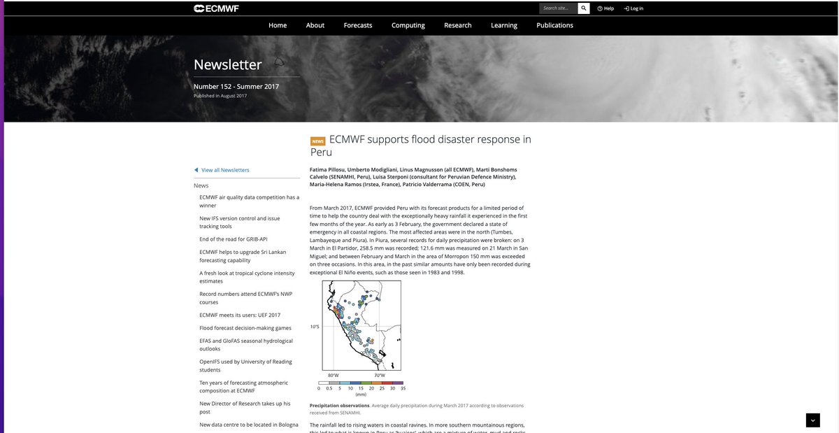 UModigliani's tweet image. Glad to have supported @eu_echo and its Members with @ECMWF weather forecast products in occasions such as floods in Peru ecmwf.int/en/newsletter/…