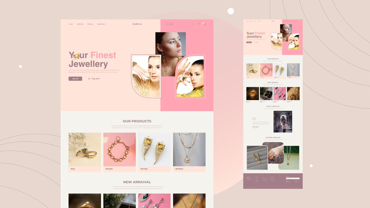 techsufh's tweet image. Presenting the beautiful Website on your Jewellery
E-Commerce Landing Page👧💍

Contact us to customise your web design and development project!
Visit:

techsuf.com

#webdesign #webdevelopment #branding #webdesignagency #webdevelopmentagency