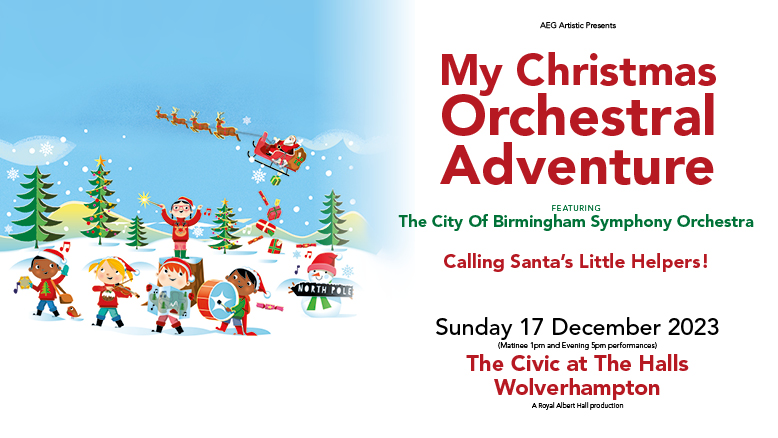 #AXSNEW Calling Santa's Little Helpers! 🎄 My Christmas Orchestral Adventure brings The City of #Birmingham Symphony Orchestra to The Civic at @TheHallsWolves on Sunday, 17th December 2023.

⏰ Tickets are on sale Friday, 10am
🎫 w.axs.com/ffzg50OzhJU