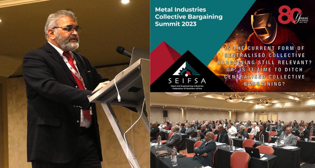 afzuls's tweet image. Presented at the 2023 Metal Industries Collective Bargaining Summit organized by @seifsa_SA . Explored centralised collective bargaining in South Africa and its relevance. Should we let go of this approach? #collectivebargaining #labourrelations #SouthAfrica