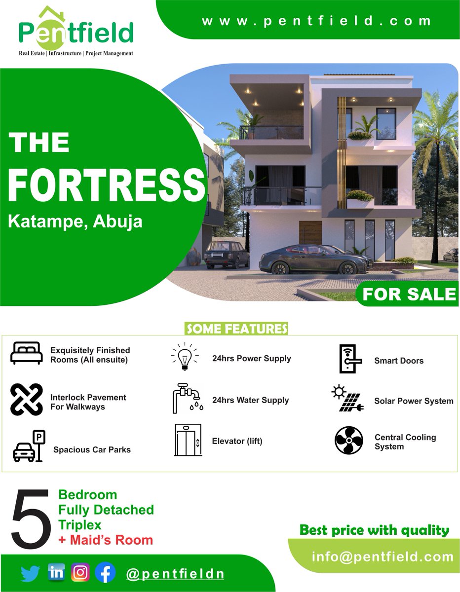 PentfieldN's tweet photo. Available only for the First Five Families.

Call/WhatsApp: 08066205174
Email: info@pentfield.com

#PentfieldGotYouCovered
#Nigeria #Realestate #Pentfield #Abuja https://t.co/PZuDoekobY