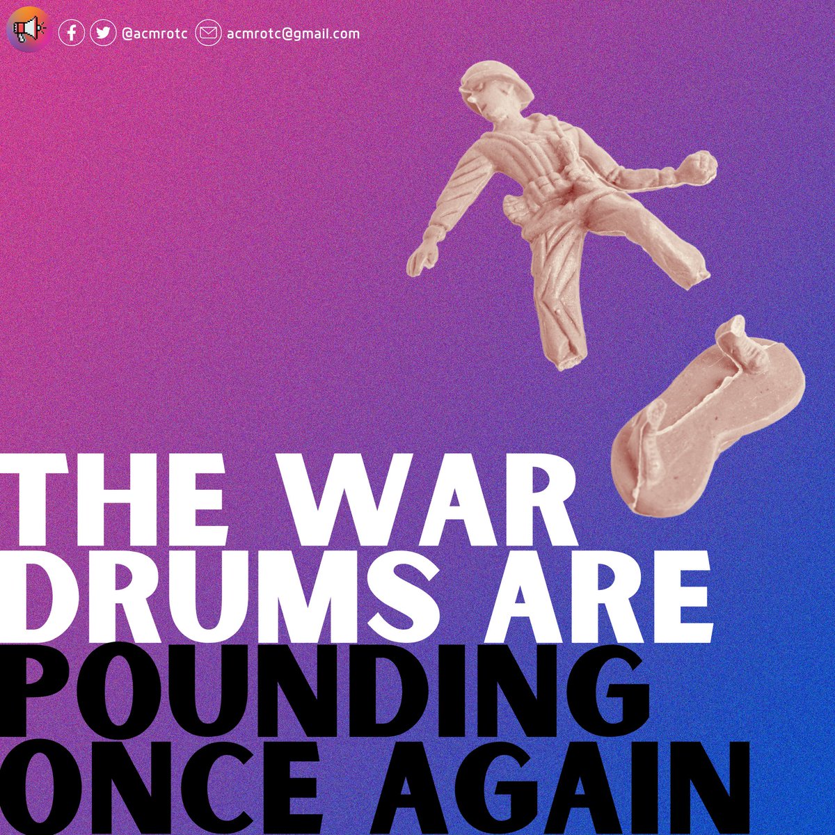 acmrotc's tweet photo. The war drums are pounding once again. As conflict brews between the great powers China and the United States in Southeast Asia, those in power seem intent on making the Philippines the perfect pawn in their game of armed chess.

1/n https://t.co/15MT7o0HCl