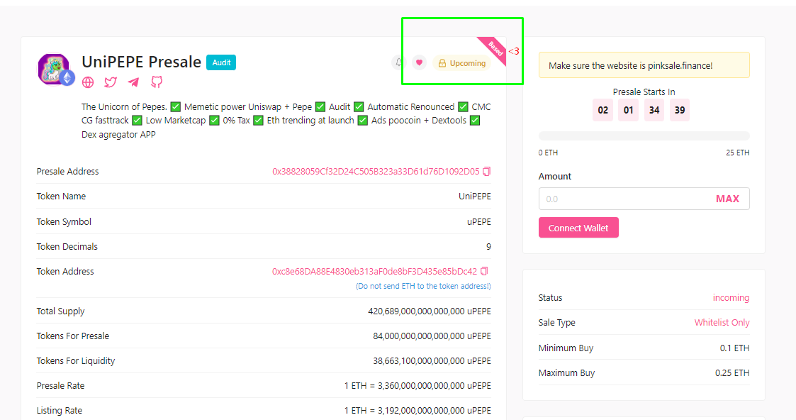 🦄📷 📢Unipepe fans, Our Pinksale page is live!  

#Unipepe team is BASED 🔥 

Check out all the details and get ready to buy your very own Unipepe, the unicorn of pepes

pinksale.finance/launchpad/0x38…

#Unipepe #Pinksale #Crypto #Based