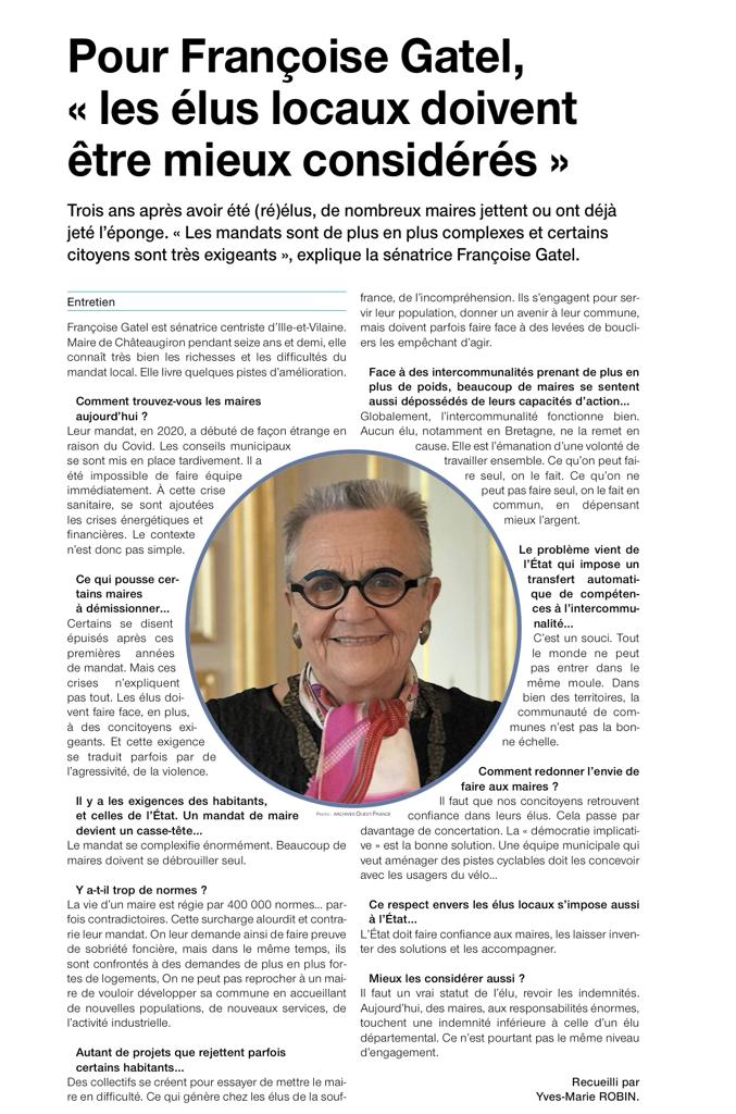[Presse]📰
Au cœur d'une société crispée et parfois si violente, ils sont engagés pour agir et servir.
#élus <a href="/OuestFrance/">Ouest-France</a> 
<a href="/l_amf/">AMF | Association des maires de France</a> <a href="/ADepartementsF/">Départements de France</a> <a href="/Maires_Ruraux/">AMRF</a> <a href="/Regionsdefrance/">Régions de France</a>